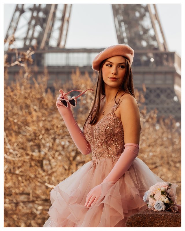 Classic Tulle Dress Photoshoot in Paris